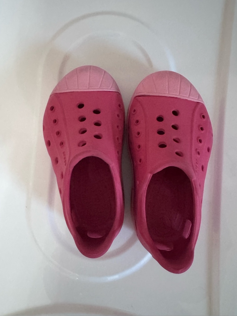 CROCS Bump It Clog Kids Lightweight Two Tone Pink Slip-On C6 /toddler baby - Picture 3 of 8
